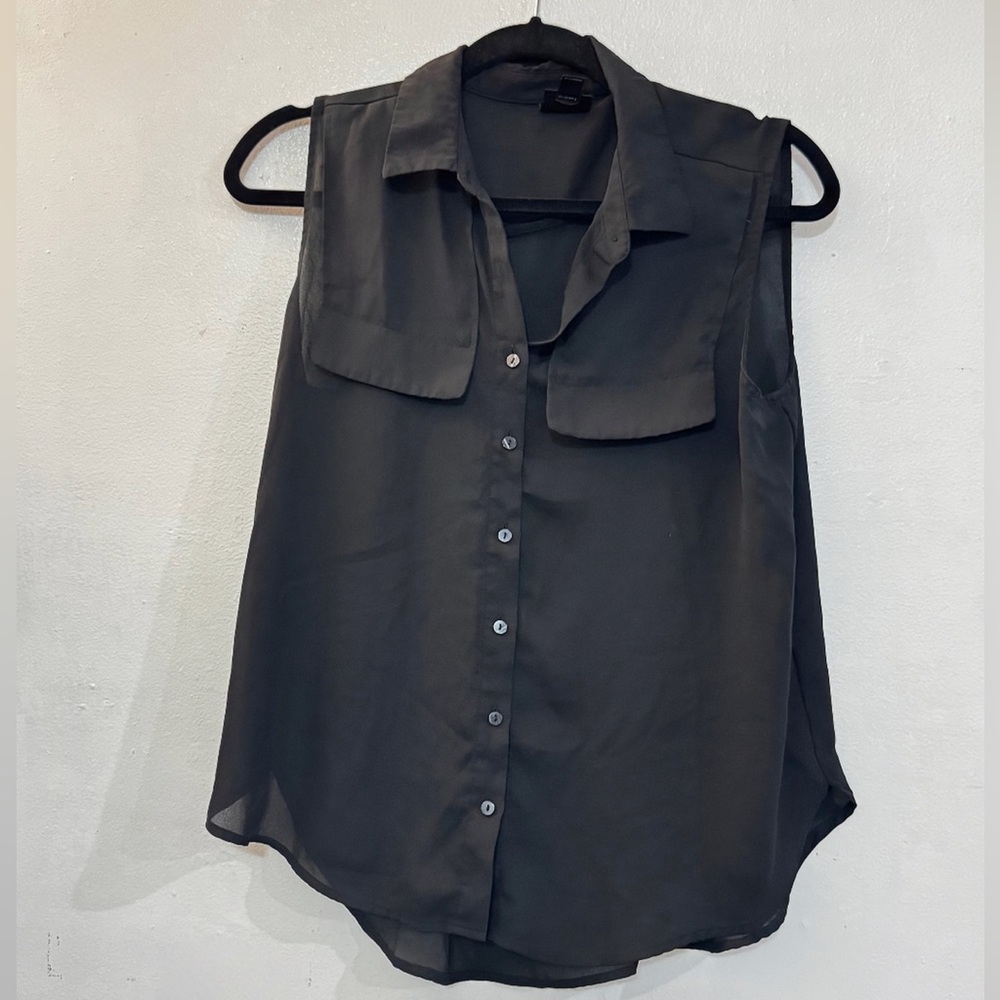 2/$10 Black Button Down Blouse
